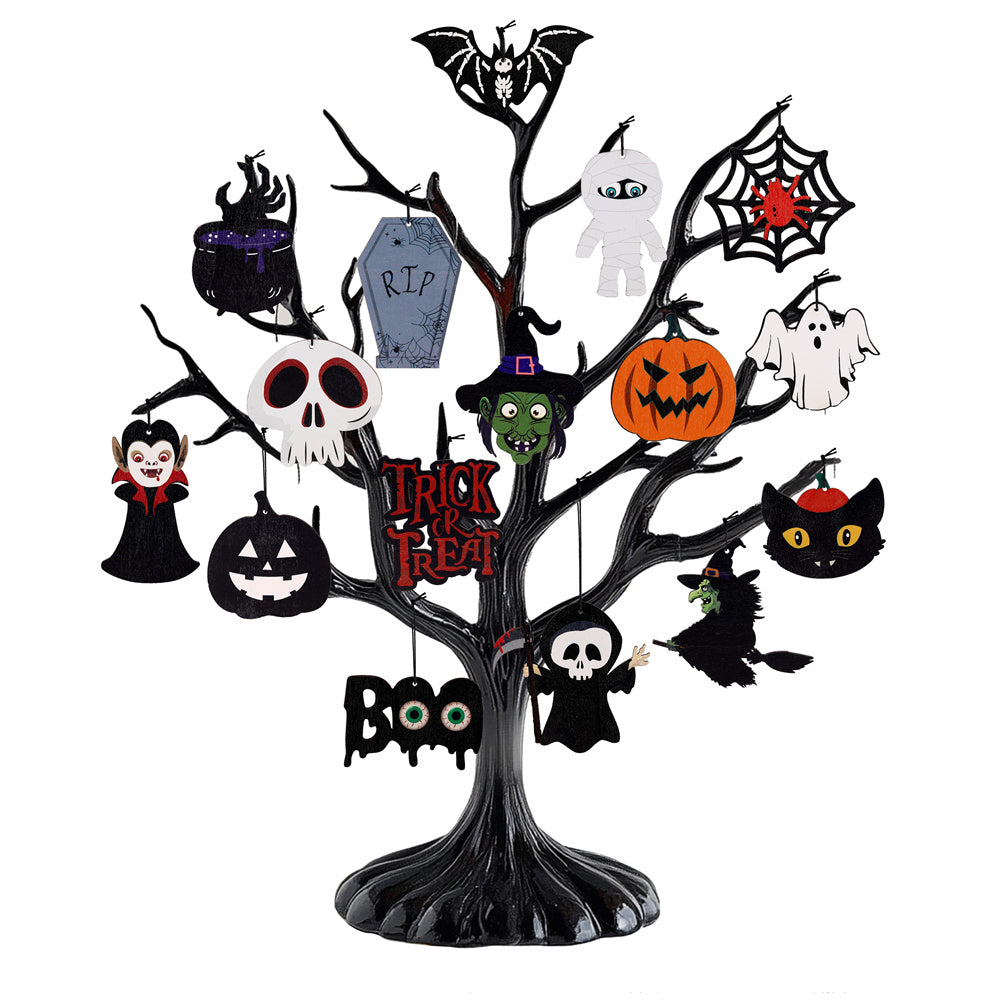 32 Pcs Halloween Wooden Hanging Ornaments - SHareconn