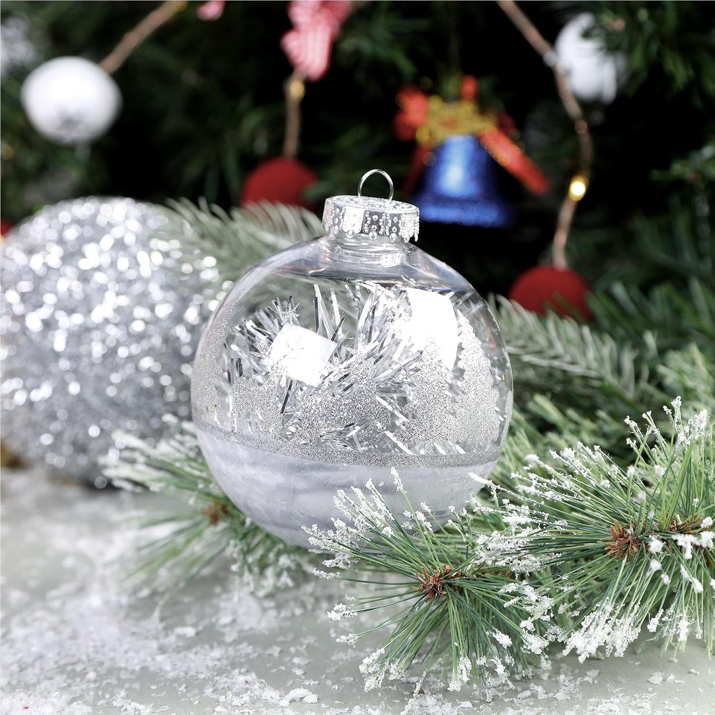 4 Pcs 120mm Large Christmas Balls Ornaments for Christmas Tree - SHareconn