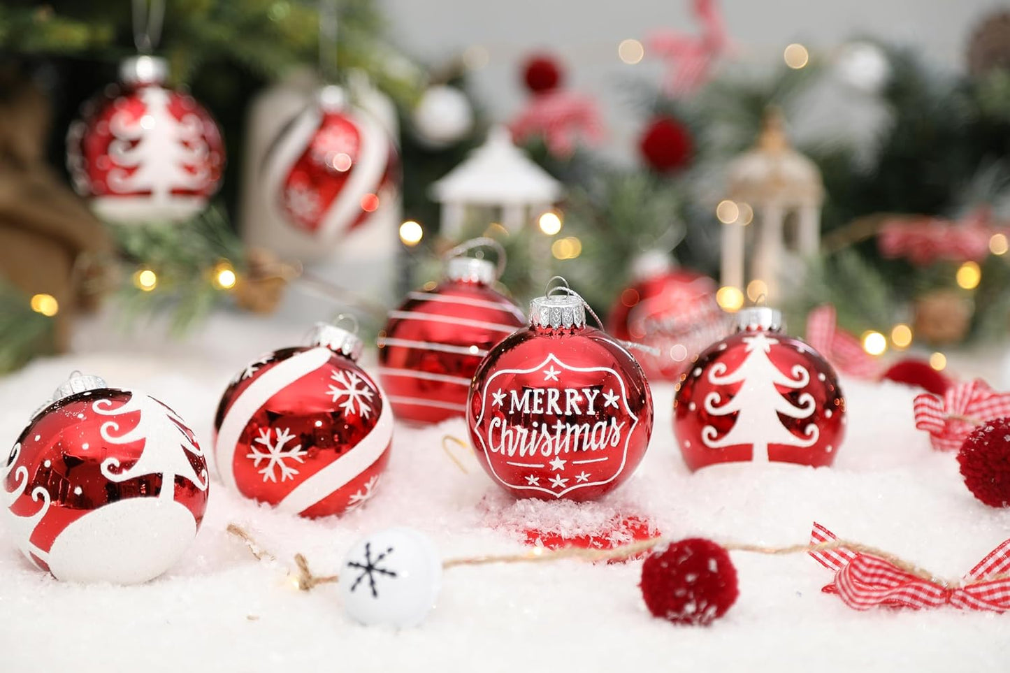 12Pcs Glass Christmas Ball Ornaments