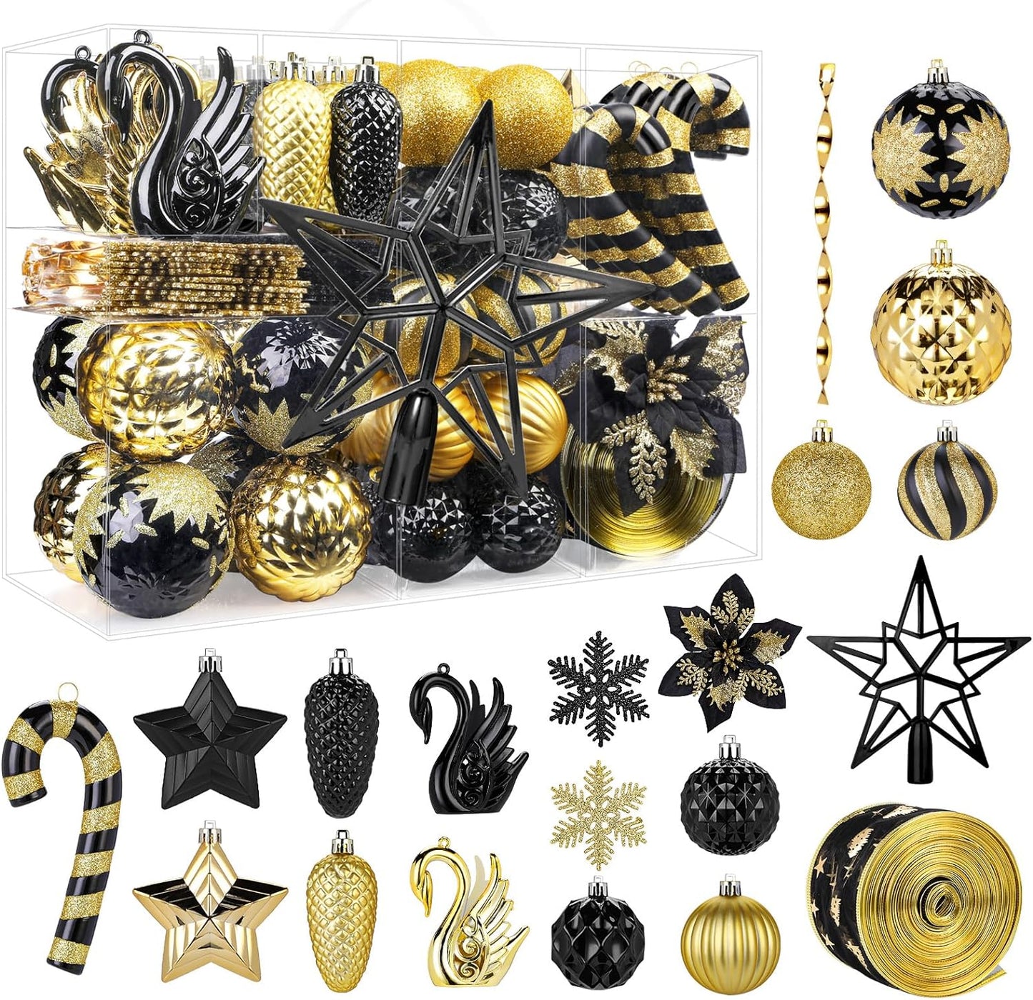 128pcs Christmas Balls Ornaments Set