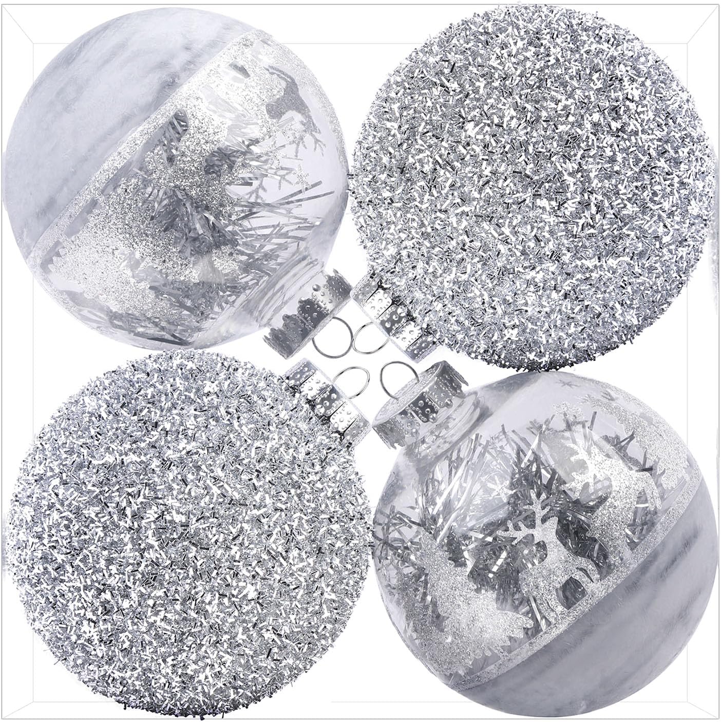 4 Pcs 120mm Large Christmas Balls Ornaments for Christmas Tree - SHareconn