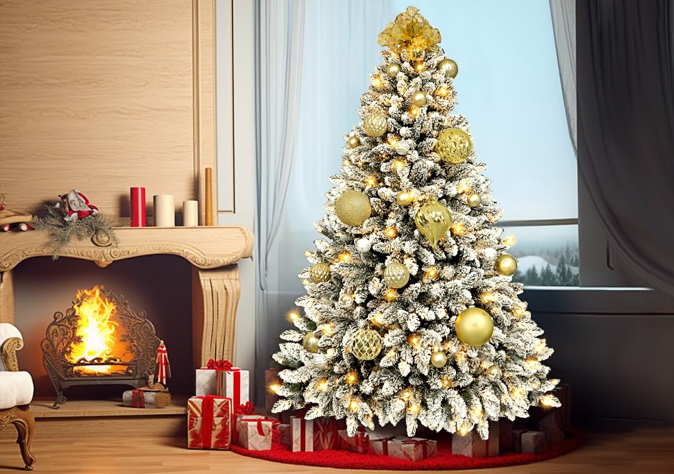 4ct 6 Inch Glold Large Christmas Tree Balls Ornaments