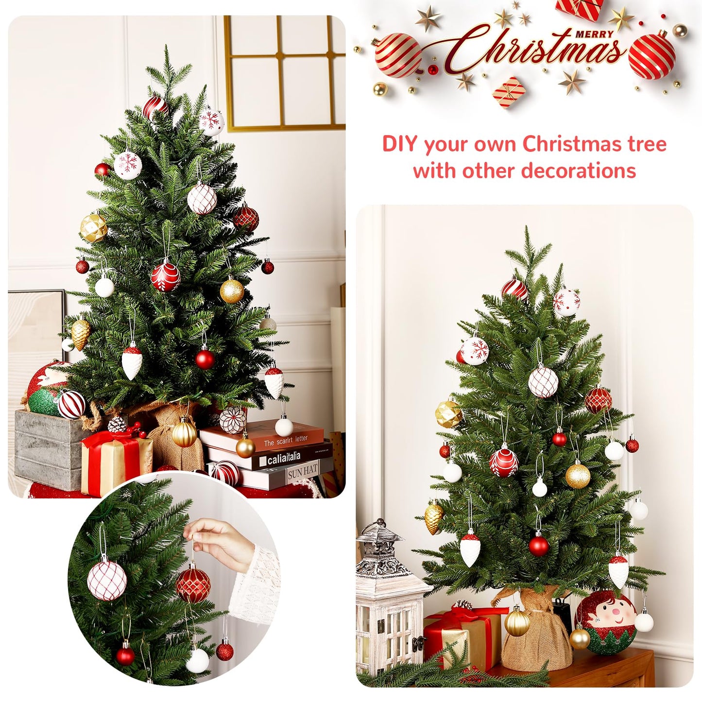 2 ft Small Mini Prelit Artificial Christmas Tree with Color LED Lights