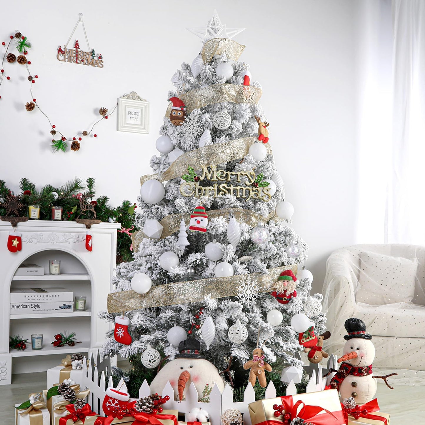 100pcs Shatterproof Plastic Christmas Tree Decorations Ornaments Set - SHareconn