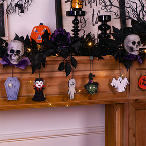 32 Pcs Halloween Wooden Hanging Ornaments - SHareconn