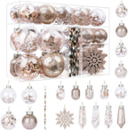 52pcs Champagne Christmas Balls Ornaments Set - SHareconn