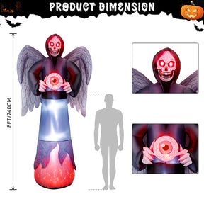 8FT Length Halloween Inflatable Grim Reaper - SHareconn