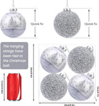 4 Pcs 120mm Large Christmas Balls Ornaments for Christmas Tree - SHareconn