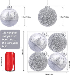 4 Pcs 120mm Large Christmas Balls Ornaments for Christmas Tree - SHareconn