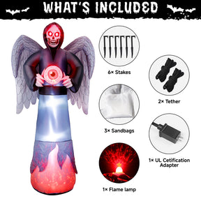 8FT Length Halloween Inflatable Grim Reaper - SHareconn