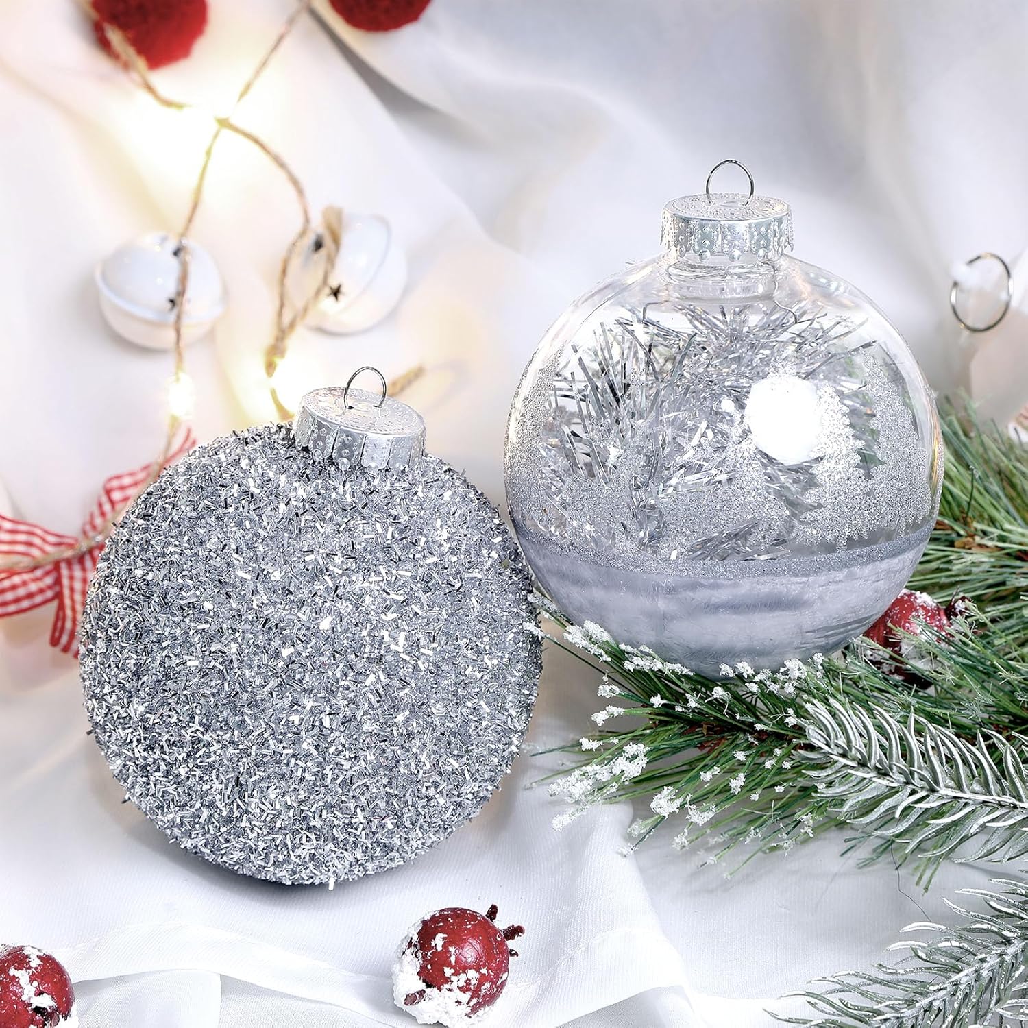 4 Pcs 120mm Large Christmas Balls Ornaments for Christmas Tree - SHareconn