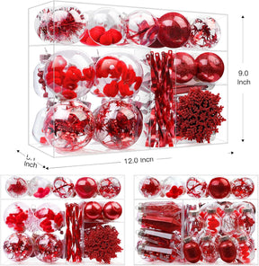 52pcs Clear Christmas Balls Ornaments Set - SHareconn