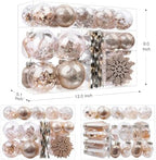 52pcs Champagne Christmas Balls Ornaments Set - SHareconn