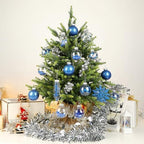 86pcs Blue Shatterproof Plastic Clear Christmas Balls Ornaments Set - SHareconn