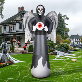 8FT Length Halloween Inflatable Grim Reaper - SHareconn