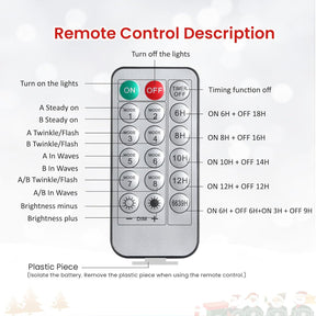Set of 2 24.5 Inch Lighted Outdoor Christmas Tree with Remote, Porch & Yard