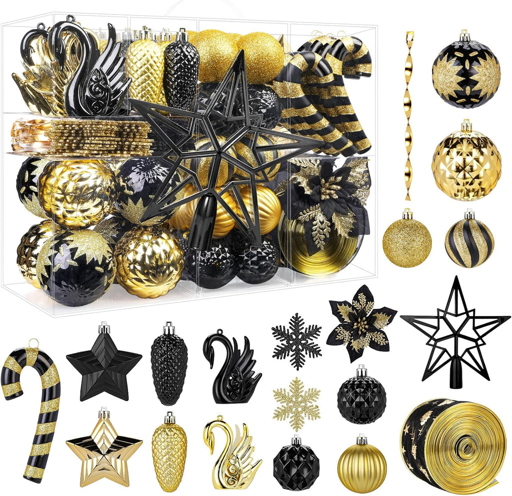 128pcs Christmas Balls Ornaments Set