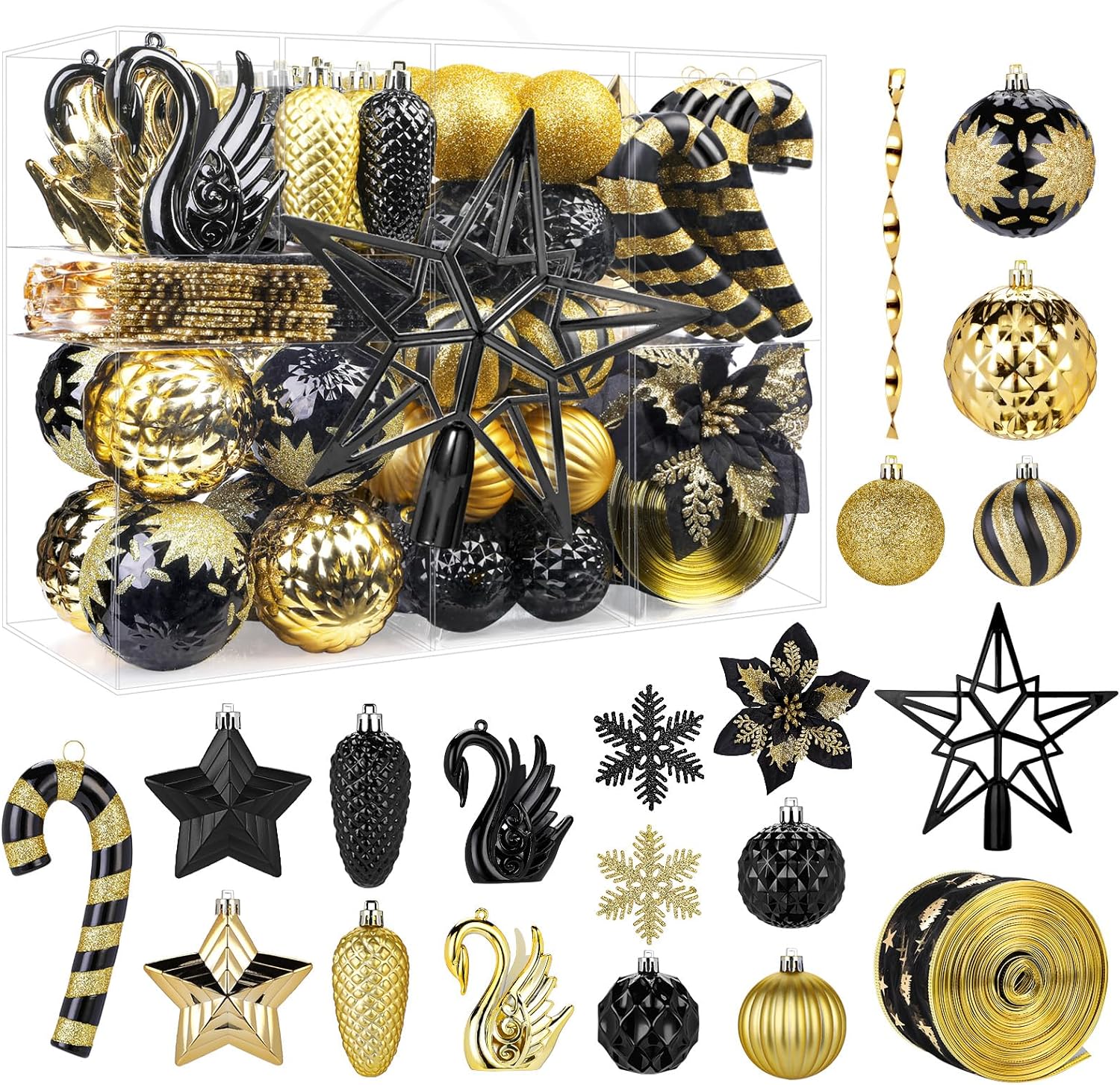 128pcs Christmas Balls Ornaments Set