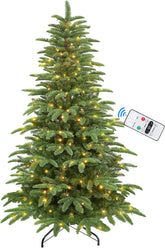 6ft Prelit Artificial Hinged Christmas Tree