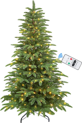 6ft Prelit Artificial Hinged Christmas Tree