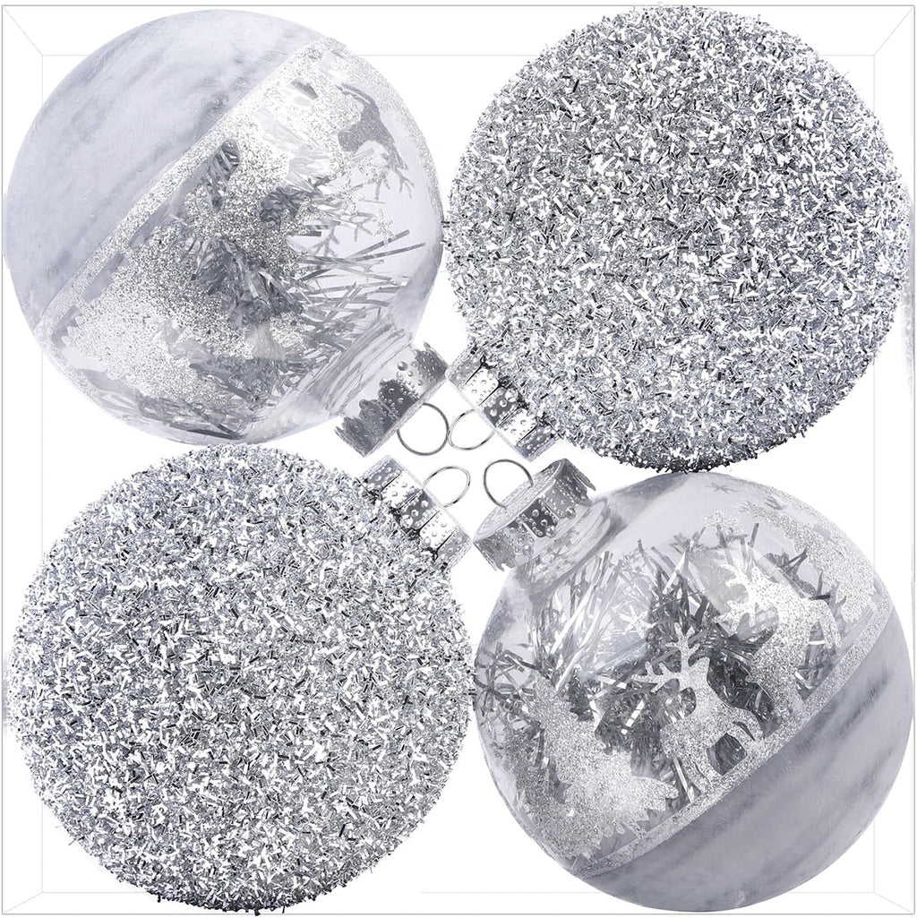 4 Pcs 120mm Large Christmas Balls Ornaments for Christmas Tree - SHareconn