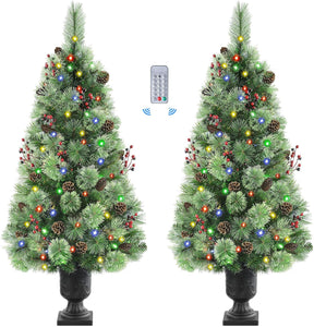 4ft Prelit Artificial Christmas Tree Mini Entrances Tree