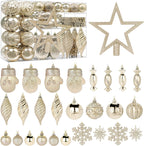 80Pcs Christmas Balls Ornaments Set