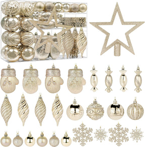 80Pcs Christmas Balls Ornaments Set