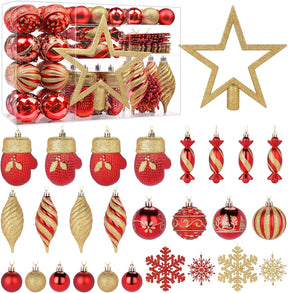 80Pcs Christmas Balls Ornaments Set