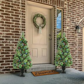 4ft Prelit Artificial Christmas Tree Mini Entrances Tree