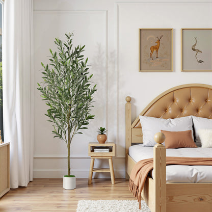 Artificial Olive Tree with Elegant White Pot  5FT/6FT/7FT/8FT