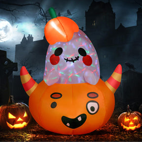 5ft Halloween Inflatables Pumpkin Ghost - SHareconn