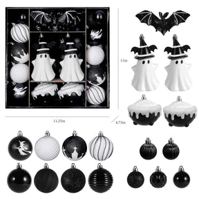 58ct Halloween Tree Ornaments(Black & White) - SHareconn