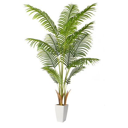 5FT Artificial Palm Tree with White Planter