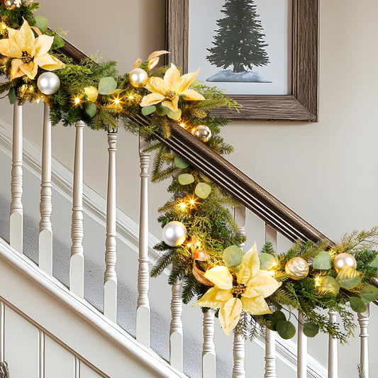 6ft Battery Operated Multi-Colored Lights Artificial Christmas Garland