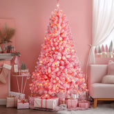 7.5ft Prelit Warm White Lights Snow Flocked Artificial Holiday Christmas Tree
