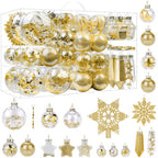 86PCS Glod Christmas Balls Ornaments Set