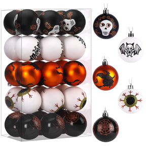 30ct 2.36 Inch Halloween Tree Ornaments(Black & Orange Purple) - SHareconn