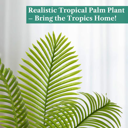 5FT Artificial Palm Tree with White Planter