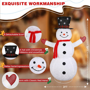 5FT Plush Snowman Christmas Decoration