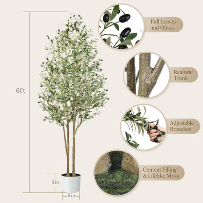 Artificial Olive Trees 4FT/5FT/6FT/7FT