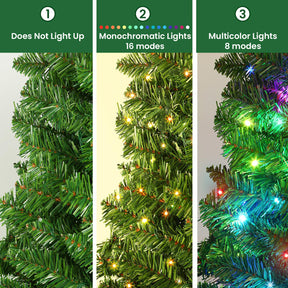 SHareconn 4ft Prelit Premium Artificial Hinged Christmas Tree with 170 RGB Lights, 414 Branch Tips and Foldable Metal Stand, Perfect Choice for Xmas Decoration, 4 FT, Green - SHareconn