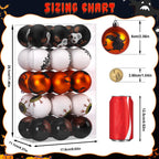 30ct 2.36 Inch Halloween Tree Ornaments(Black & Orange Purple) - SHareconn