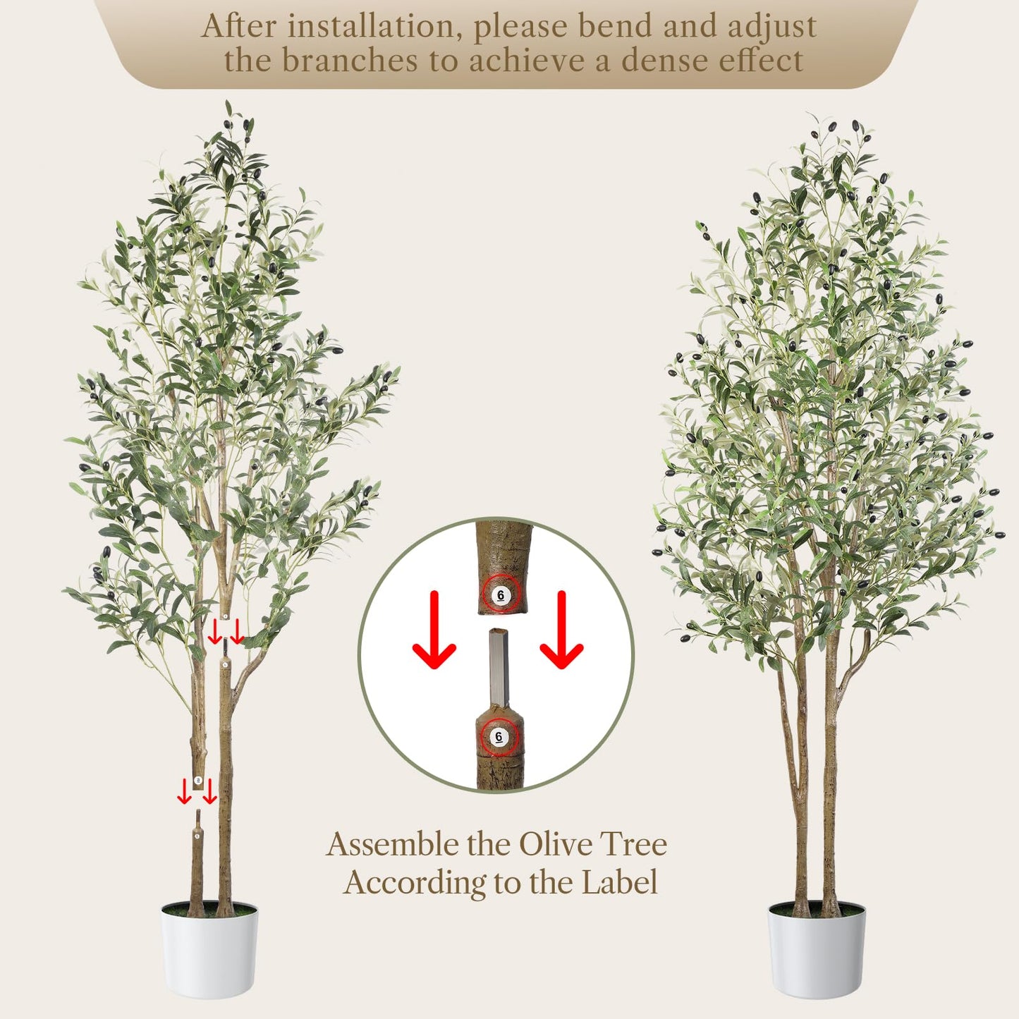 Artificial Olive Trees 4FT/5FT/6FT/7FT