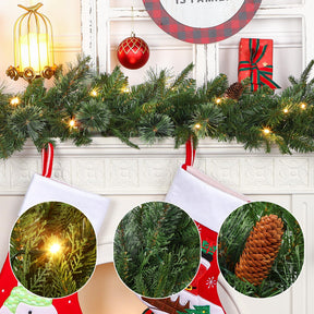 6FT Pre-Lit Cedar & Pinecone Decorating Christmas  Garland