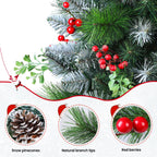Set of 1 24.5 Inch Pre-lit Outdoor Christmas Tree with Remote