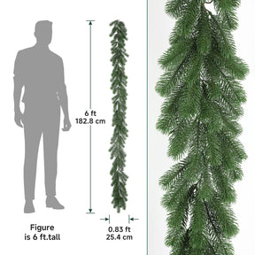 6ft Pre-Lit Multi-Color Lights Green Artificial Christmas Garlands