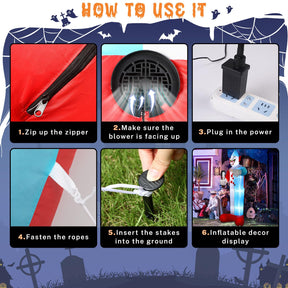 8FT Halloween Inflatables Joker - SHareconn