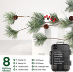 2 Packs of 6ft Smoked Christmas Garland