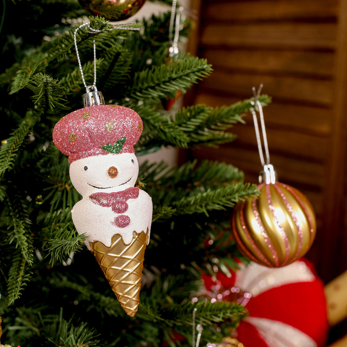 86pcs Gold & Pink Christmas Tree Balls Ornaments
